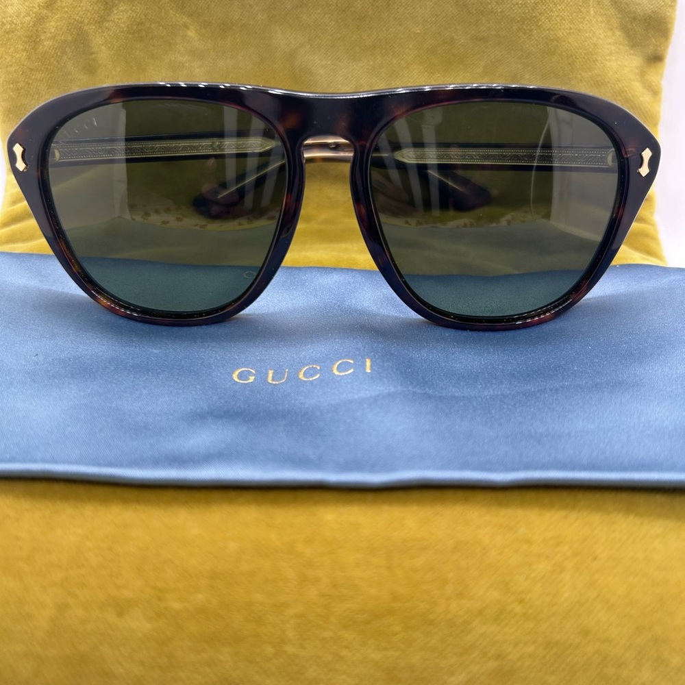 Gucci Dark Tortoise Aviator Sunglasses